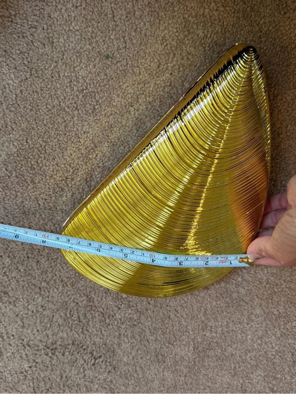 new acrylic Gold Metallic sea Shell Clutch crossbody Chain